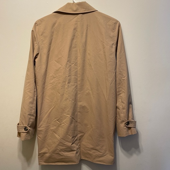 Chaps beige lined trench coat size small - Picture 3 of 7